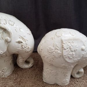 Porcelain elephants